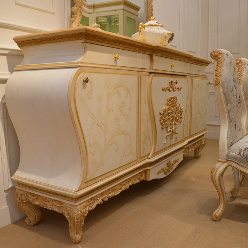 Senbetter-European Elegant Classic Luxury Wooden Dining Room Fruniture Set For Villa 0067-1