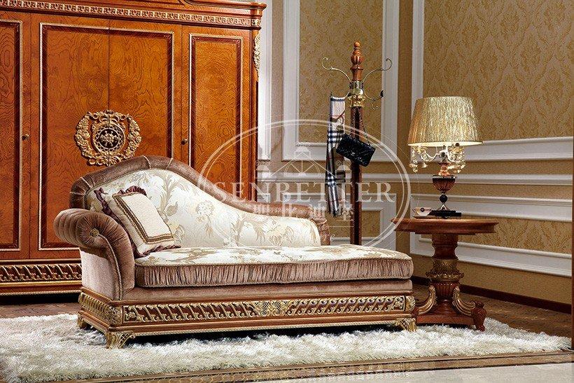 Senbetter full size bedroom furniture with white rim for royal home and villa