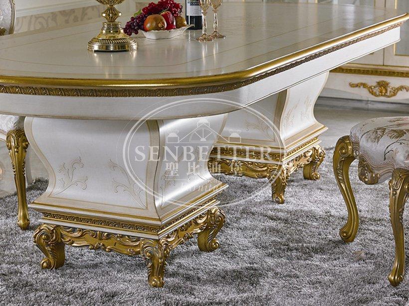 Senbetter hand carving real wood dining table set hot sale for home