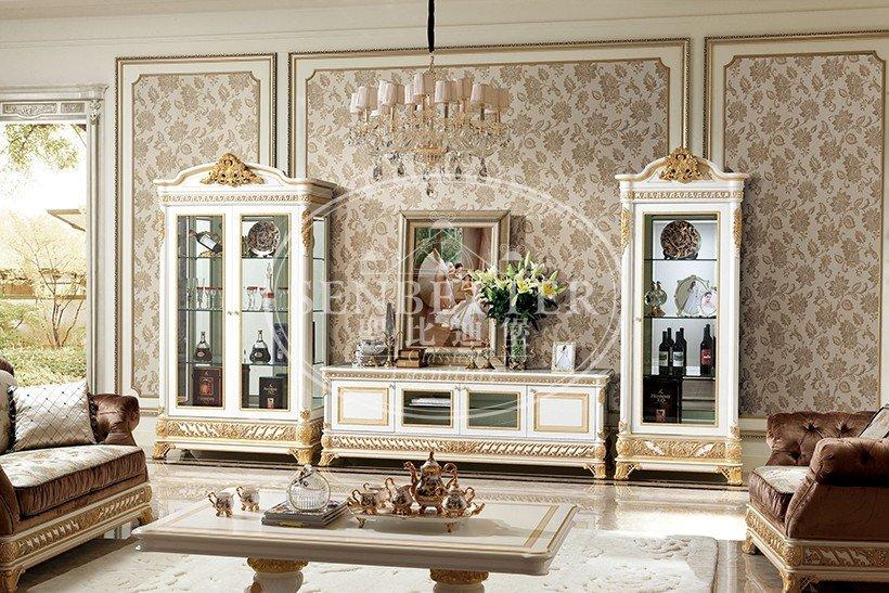 Senbetter Brand luxury wood white living room furniture italian room