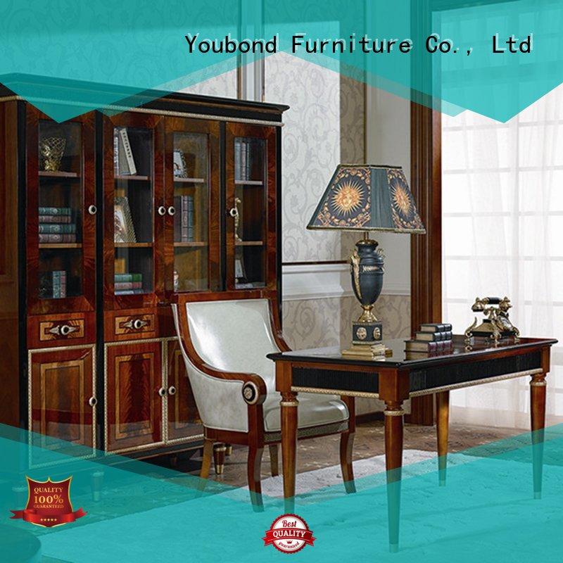 Senbetter luxury home office furniture wood with bookcase for home