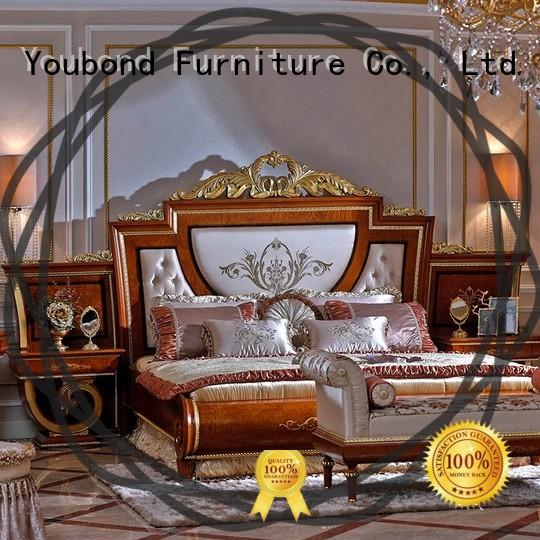 Senbetter custom bedroom furniture manufacturers with shiny brass accessory decoration for decoration