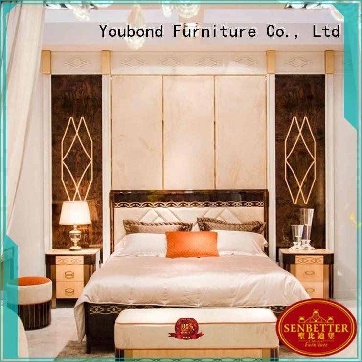 Senbetter mahogany wooden bedroom furniture with chinese element for sale