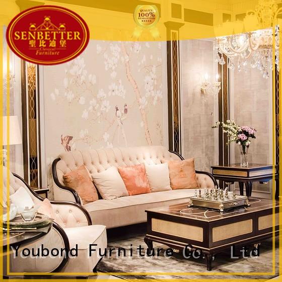 Senbetter european living sofa set mirror of buffet for villa