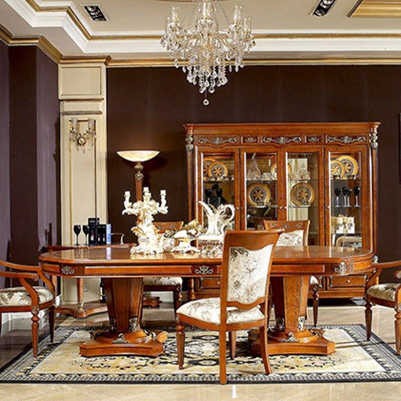 Luxury Modern Antique Classic Italian Dining Room Furniture With Wooden Dining Table 0029