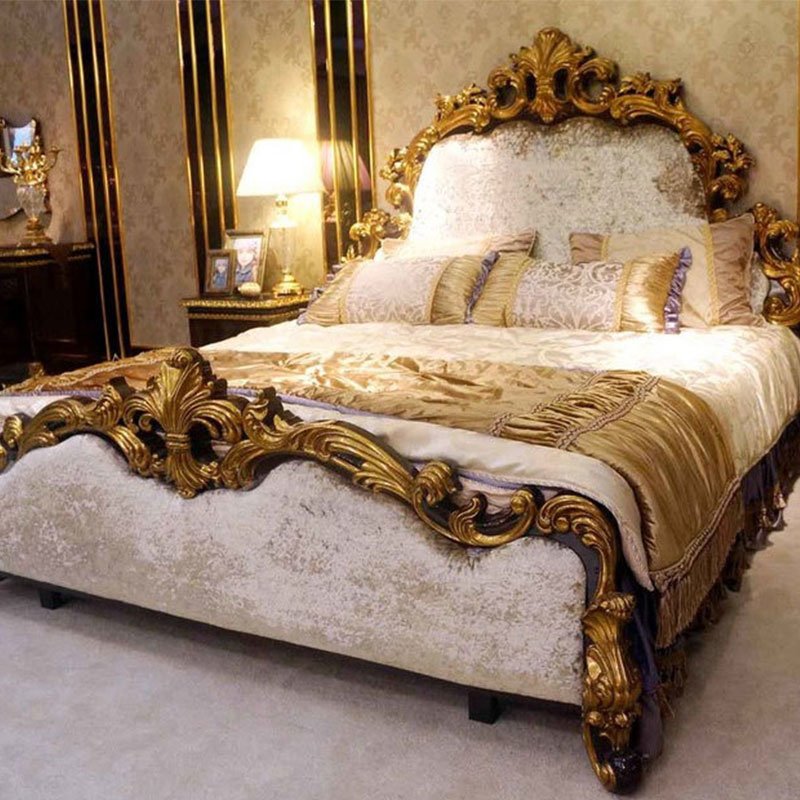 Luxury Italian Classic Style Bedroom Furniture Design For Royal Home And Villa 0063