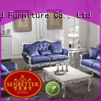 Senbetter classic living room furniture with fabric or leather sofa for villa