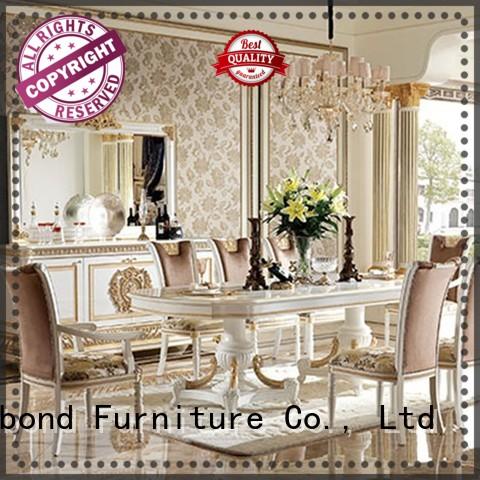royal solid wood dining room table with buffetfor villa