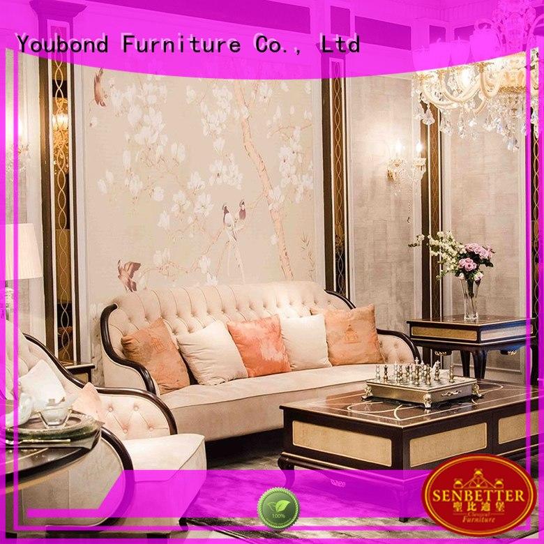 Senbetter Brand living delicate wood luxury classic living room furniture
