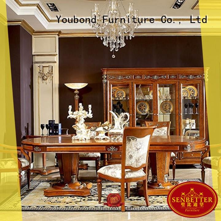 Senbetter classic dining room sets with wooden table for hotel