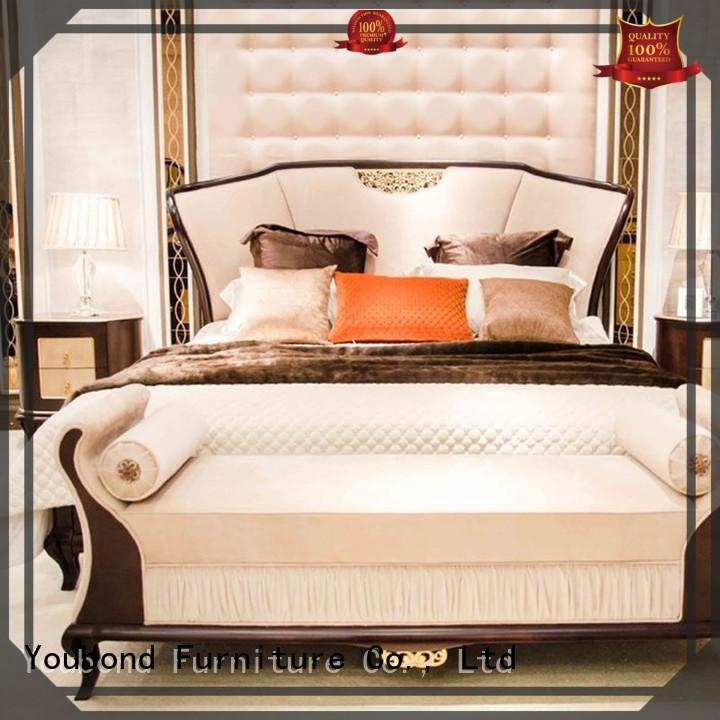 Senbetter traditional bed design with solid wood table and chairs for royal home and villa