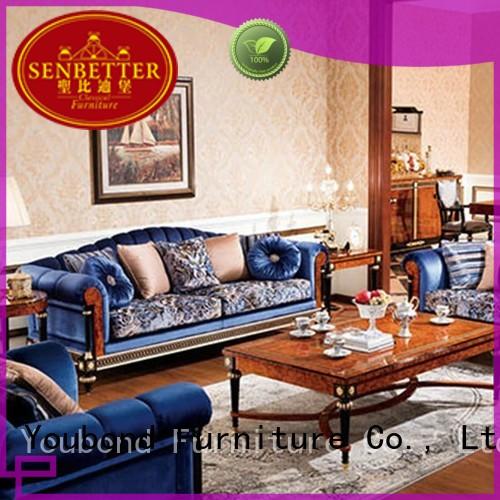 Senbetter luxury living room furniture with solid wood chair for living room
