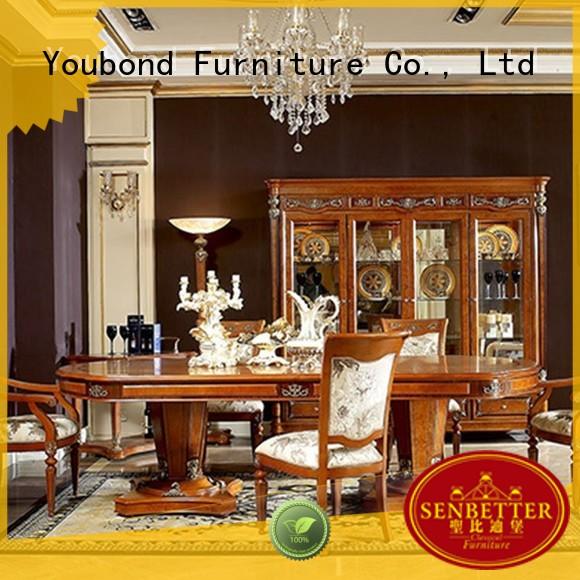solid wood furniture round dining table manufacturer for sale Senbetter