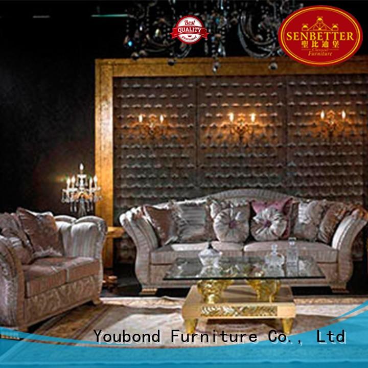 Senbetter luxury living room furniture with fabric or leather sofa for home