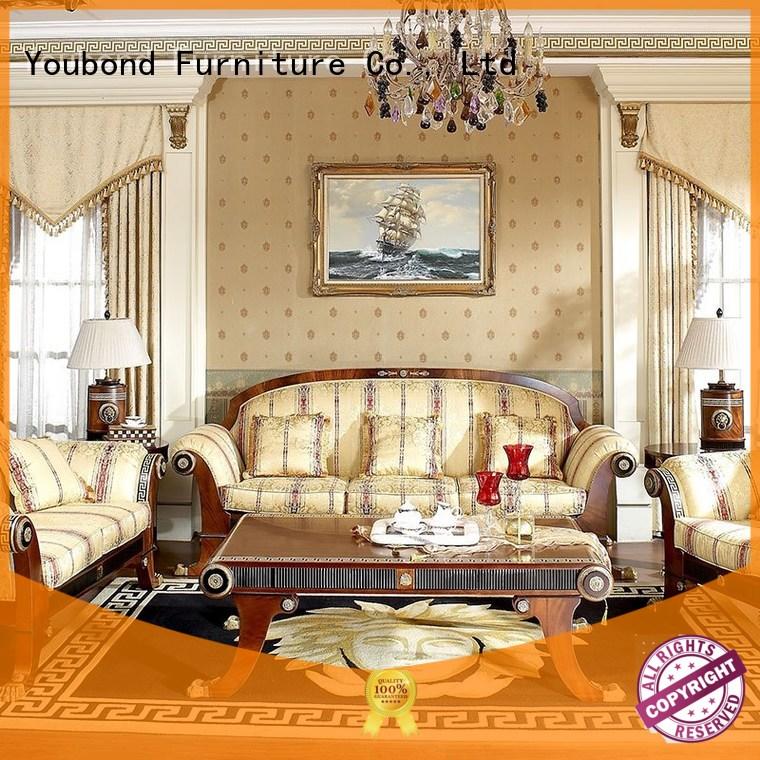 Senbetter italian best living room furniture with brass accessory for villa