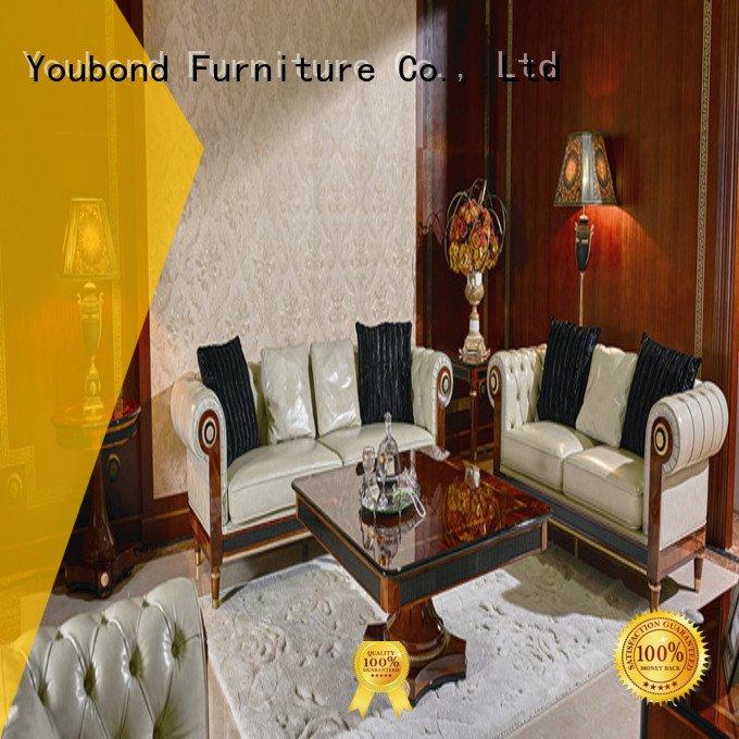 luxury carving delicate Senbetter white living room furniture